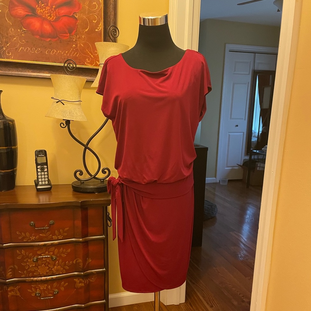 Saint Tropaz West. Wine color/ burgundy/ deep red dress